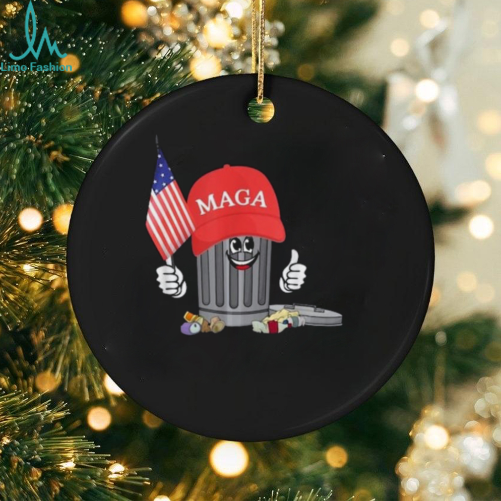 MAGA Garbage Can with American Flag Tee MAGA Garbage Can with American Flag Tee