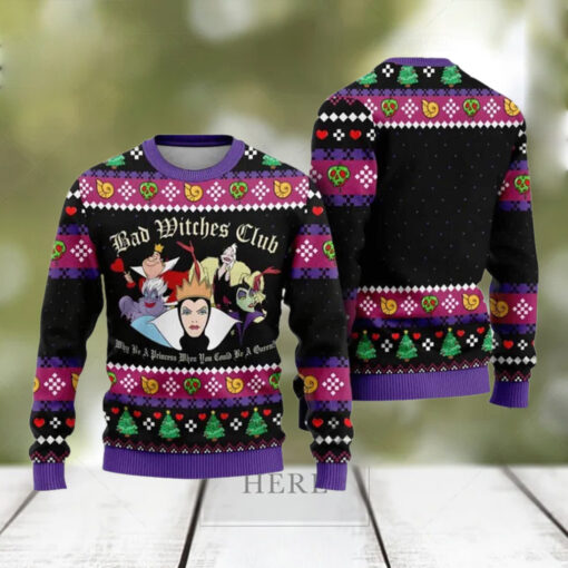 Maleficent Bad Witches Club Ugly Christmas Sweater