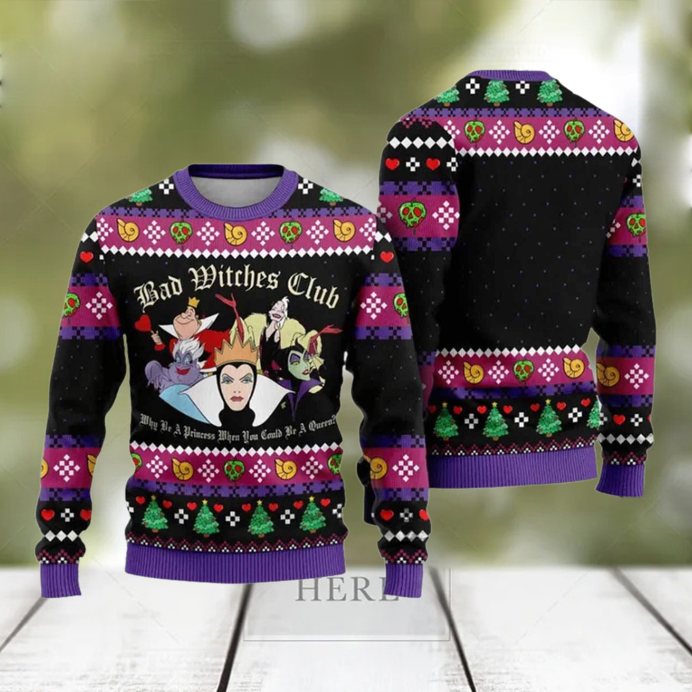 Maleficent Bad Witches Club Ugly Christmas Sweater Maleficent Bad Witches Club Ugly Christmas Sweater