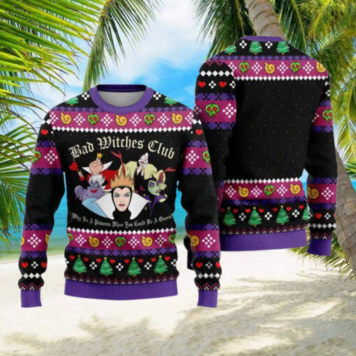Maleficent Bad Witches Club Ugly Christmas Sweater