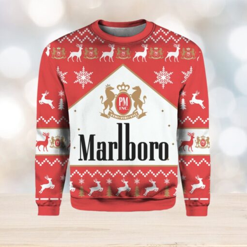 Marlboro Black Menthol Cigarette Ugly Christmas Sweater