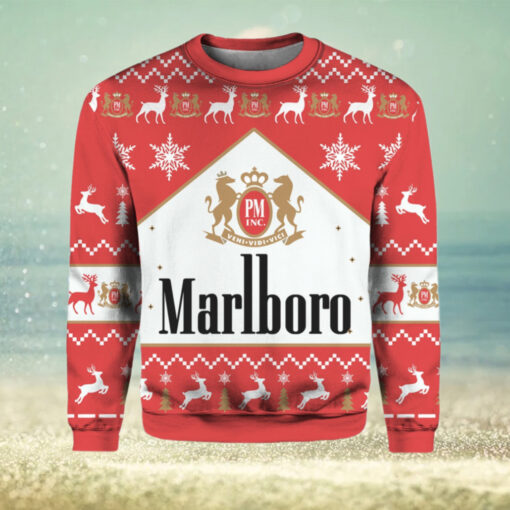 Marlboro Black Menthol Cigarette Ugly Christmas Sweater