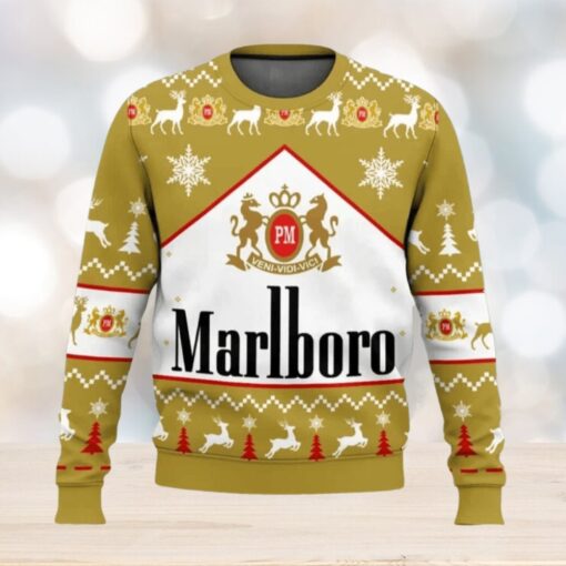 Marlboro Gold Cigarette Ugly Christmas Sweater