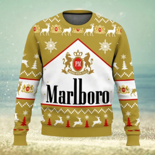 Marlboro Gold Cigarette Ugly Christmas Sweater