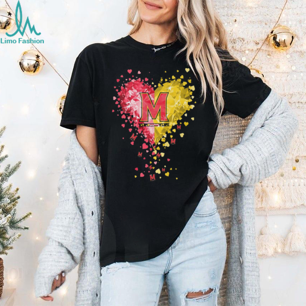 Maryland Terrapins Crystal Heart Shirt Maryland Terrapins Crystal Heart Shirt