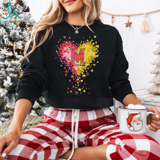Maryland Terrapins Crystal Heart Shirt