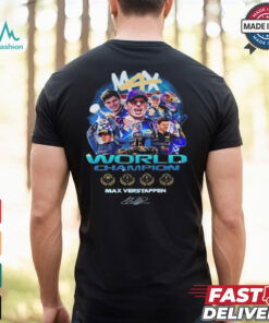 Max Verstappen M4x World Champions Signature T Shirts