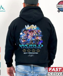 Max Verstappen M4x World Champions Signature T Shirts