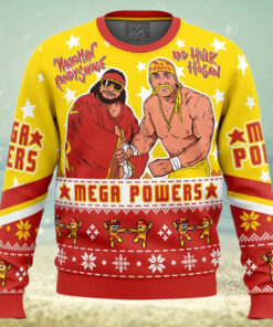 Mega Powers Macho Man and Hulk Hogan Ugly Christmas Sweater