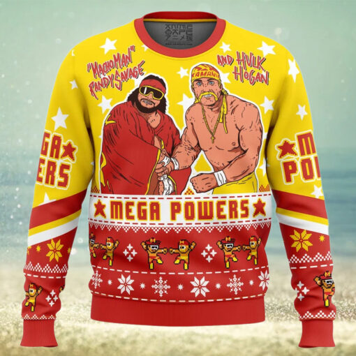 Mega Powers Macho Man and Hulk Hogan Ugly Christmas Sweater