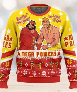 Mega Powers Macho Man and Hulk Hogan Ugly Christmas Sweater
