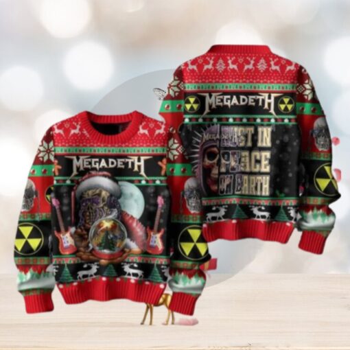 Megadeth Rust In Peace On Earth Chirstmas Gifts 2024 Xmas For Family And Friends Ugly Sweater