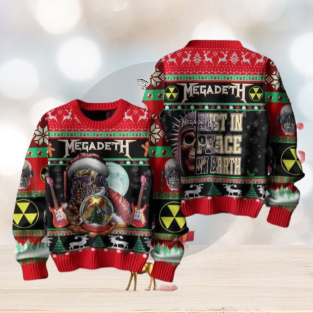 Megadeth Rust In Peace On Earth Chirstmas Gifts 2024 Xmas For Family And Friends Ugly Sweater Megadeth Rust In Peace On Earth Chirstmas Gifts 2024 Xmas For Family And Friends Ugly Sweater