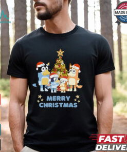 Merry Christmas Bluey Dad Mom And Bingo Shirt