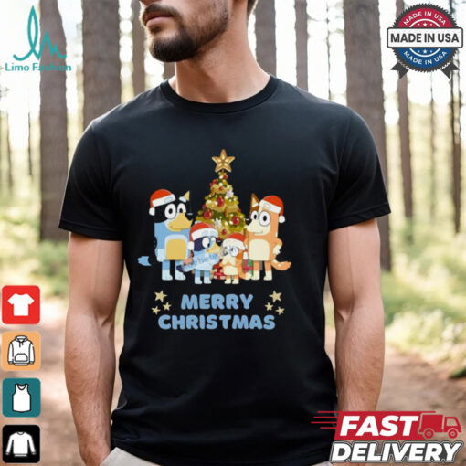 Merry Christmas Bluey Dad Mom And Bingo Shirt