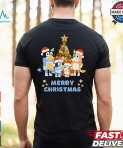 Merry Christmas Bluey Dad Mom And Bingo Shirt