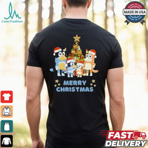 Merry Christmas Bluey Dad Mom And Bingo Shirt