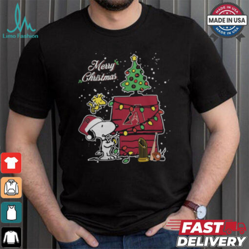 Merry Christmas With Snoopy Baby Arizona Diamondbacks T Shirt