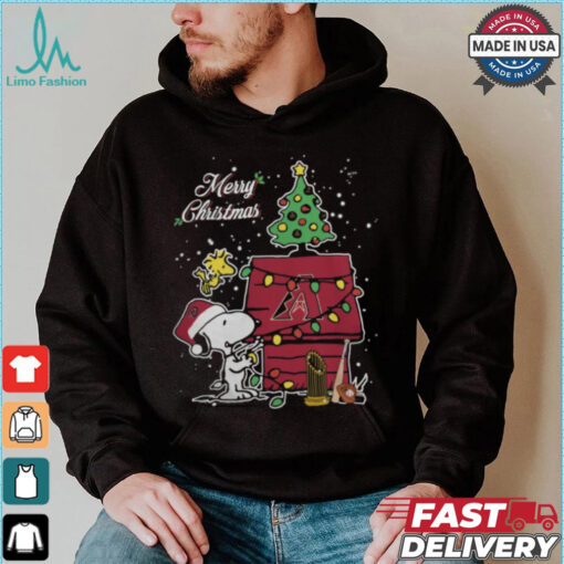 Merry Christmas With Snoopy Baby Arizona Diamondbacks T Shirt