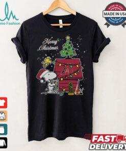 Merry Christmas With Snoopy Baby Arizona Diamondbacks T Shirt