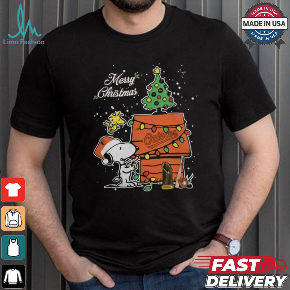 Merry Christmas With Snoopy Baby Baltimore Orioles T Shirt Merry Christmas With Snoopy Baby Baltimore Orioles T Shirt