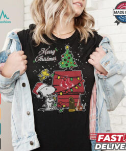 Merry Christmas With Snoopy Baby Boston Red Sox T Shirt