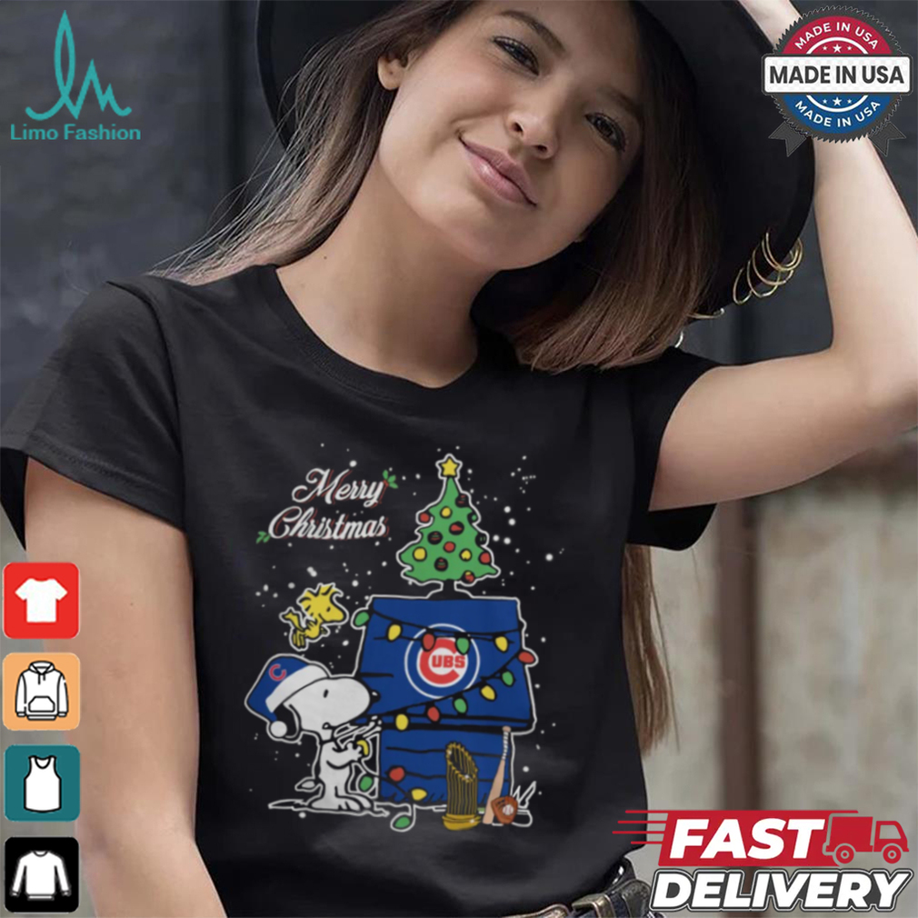 Merry Christmas With Snoopy Baby Chicago Cubs T Shirt Merry Christmas With Snoopy Baby Chicago Cubs T Shirt
