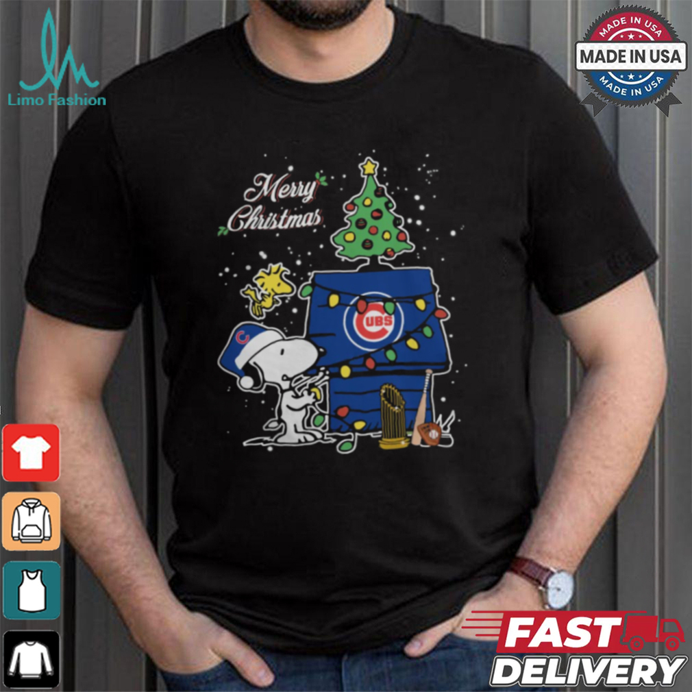 Merry Christmas With Snoopy Baby Chicago Cubs T Shirt Merry Christmas With Snoopy Baby Chicago Cubs T Shirt