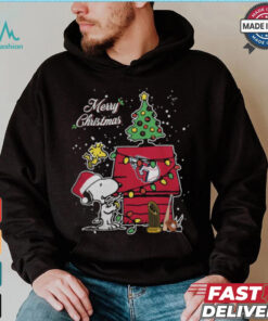 Merry Christmas With Snoopy Baby Cleveland Guardians T Shirt
