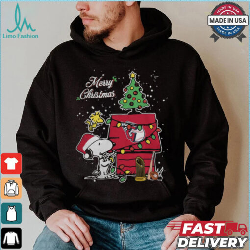 Merry Christmas With Snoopy Baby Cleveland Guardians T Shirt