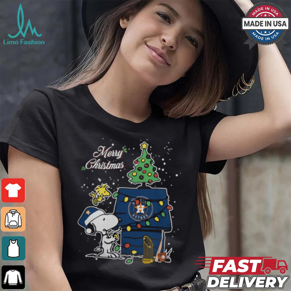 Merry Christmas With Snoopy Baby Houston Astros T Shirt Merry Christmas With Snoopy Baby Houston Astros T Shirt