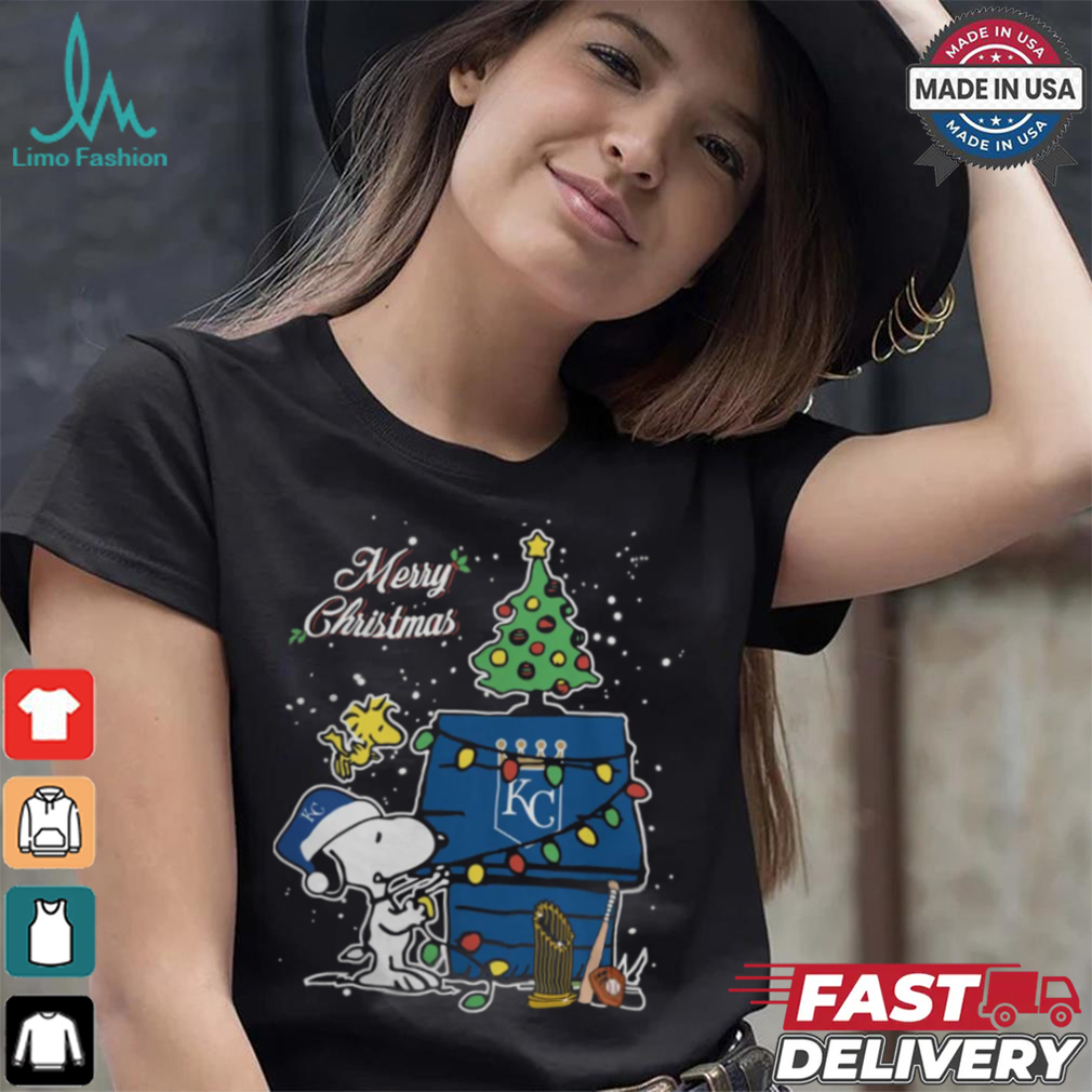 Merry Christmas With Snoopy Baby Kansas City Royals T Shirt Merry Christmas With Snoopy Baby Kansas City Royals T Shirt