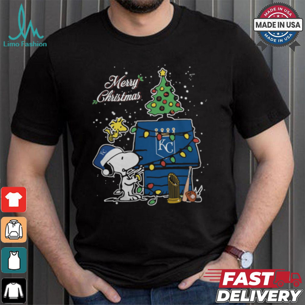 Merry Christmas With Snoopy Baby Kansas City Royals T Shirt Merry Christmas With Snoopy Baby Kansas City Royals T Shirt