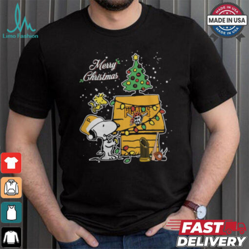 Merry Christmas With Snoopy Baby Pittsburgh Pirates T Shirt