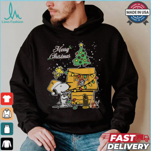 Merry Christmas With Snoopy Baby Pittsburgh Pirates T Shirt