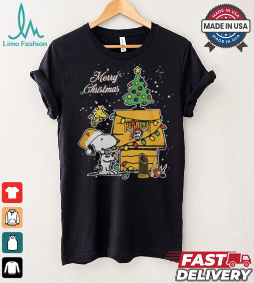 Merry Christmas With Snoopy Baby Pittsburgh Pirates T Shirt