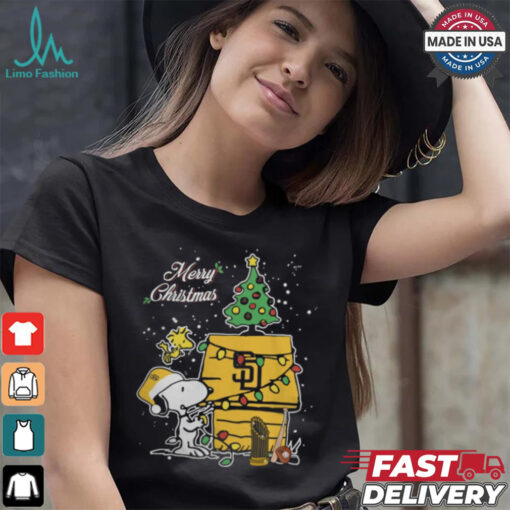 Merry Christmas With Snoopy Baby San Diego Padres T Shirt