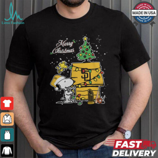Merry Christmas With Snoopy Baby San Diego Padres T Shirt