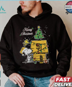 Merry Christmas With Snoopy Baby San Diego Padres T Shirt