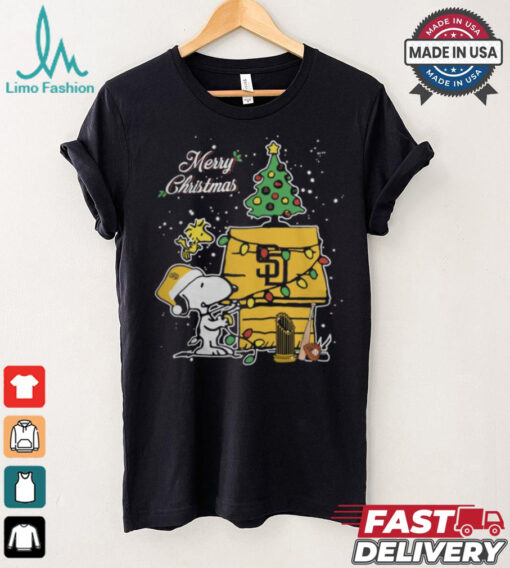 Merry Christmas With Snoopy Baby San Diego Padres T Shirt