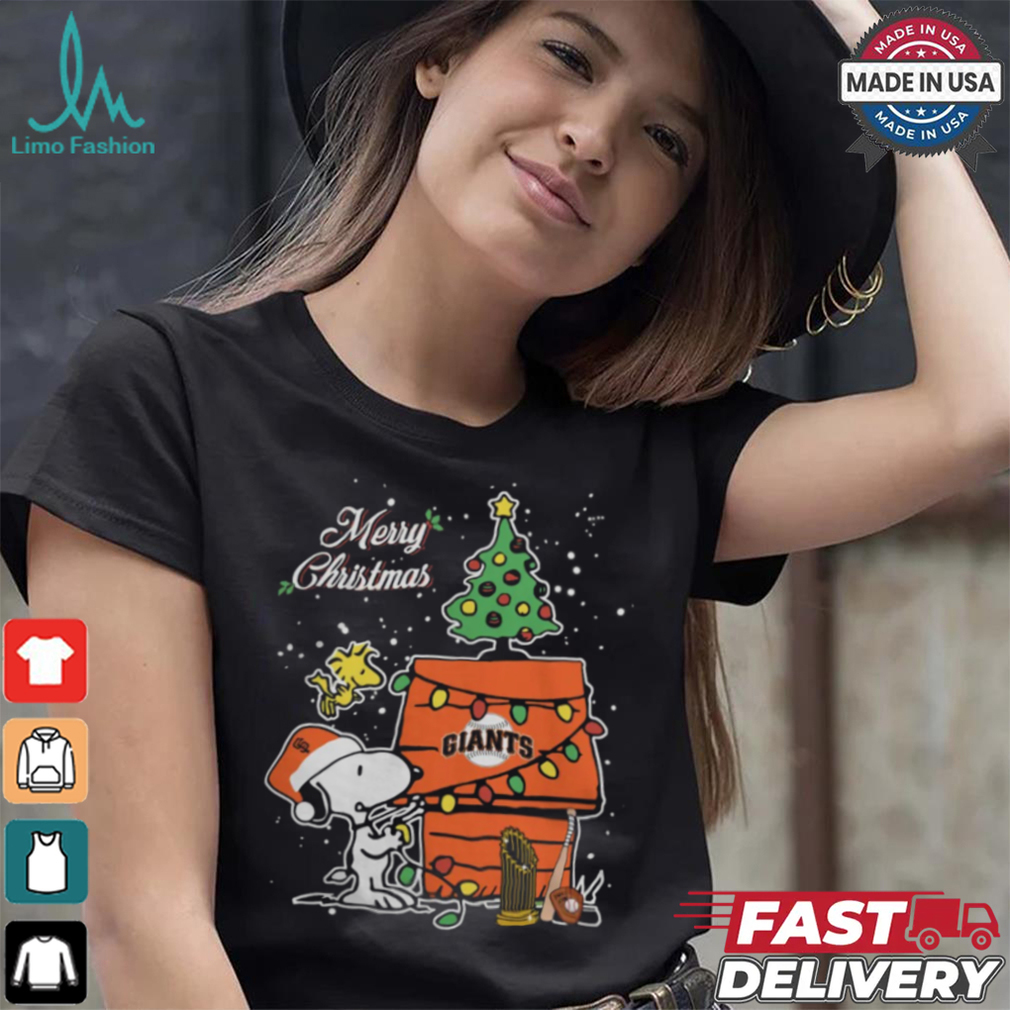 Merry Christmas With Snoopy Baby San Francisco Giants T Shirt Merry Christmas With Snoopy Baby San Francisco Giants T Shirt