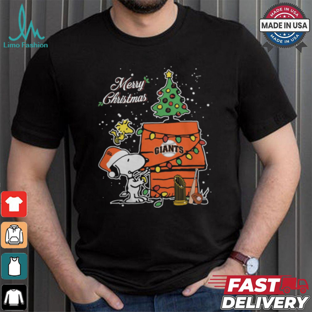 Merry Christmas With Snoopy Baby San Francisco Giants T Shirt Merry Christmas With Snoopy Baby San Francisco Giants T Shirt