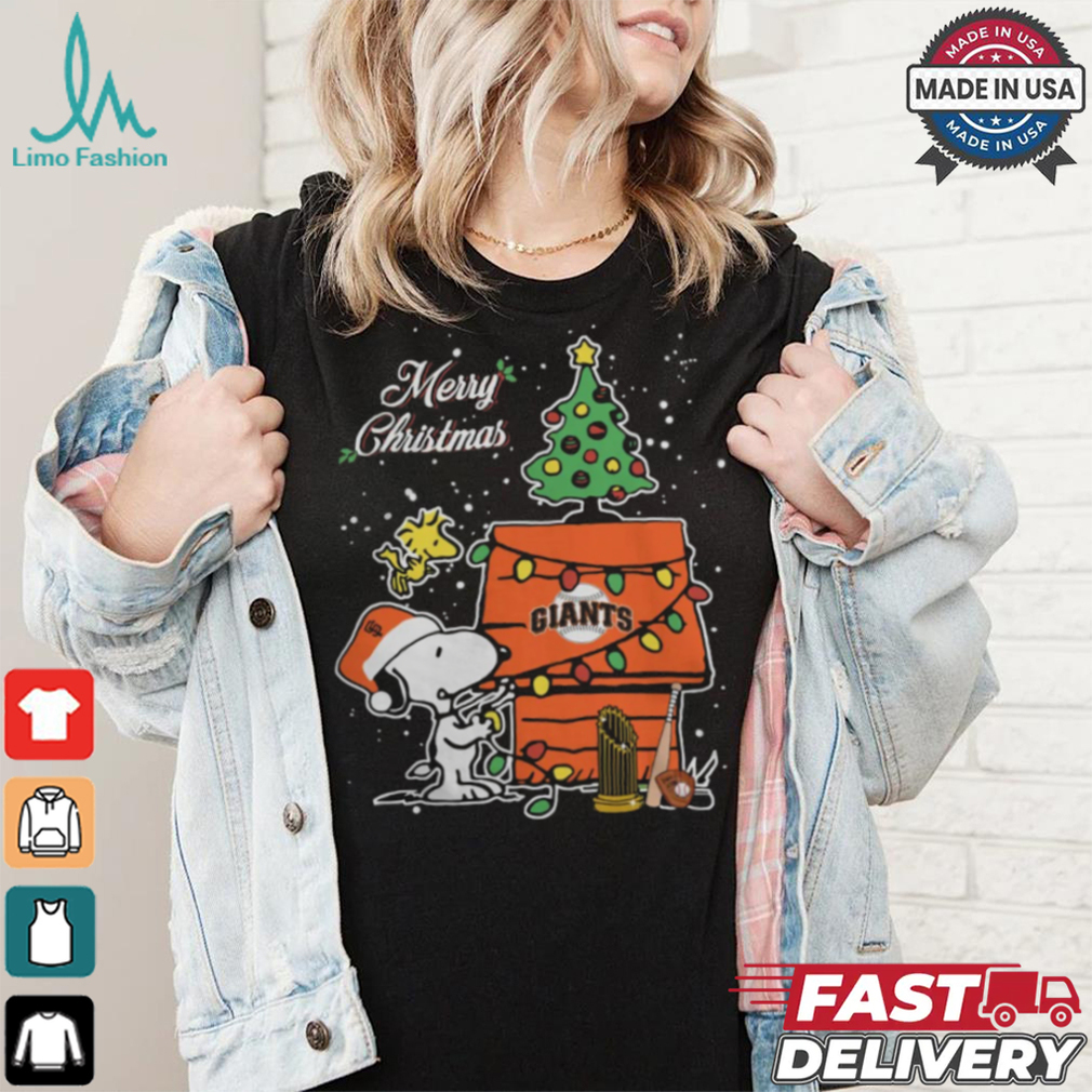 Merry Christmas With Snoopy Baby San Francisco Giants T Shirt Merry Christmas With Snoopy Baby San Francisco Giants T Shirt