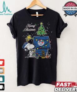 Merry Christmas With Snoopy Baby Toronto Blue Jays T Shirt