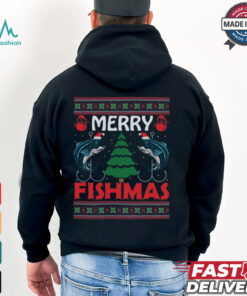Merry Fishmas Funny Christmas Fishing Mens T Shirt