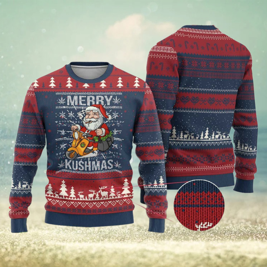 Merry Kushmas Ugly Christmas Sweater Ugly Santa Smoking Cannabis Weed 420 Xmas Merry Kushmas Ugly Christmas Sweater Ugly Santa Smoking Cannabis Weed 420 Xmas