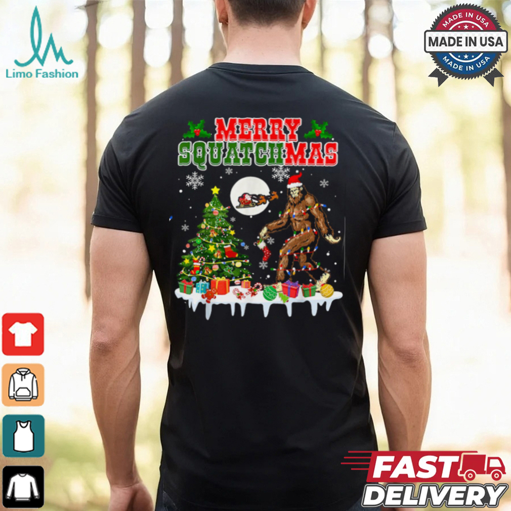 Merry Squatchmas Christmas Tree Santa Bigfoot Sasquatch T Shirt Recovered Merry Squatchmas Christmas Tree Santa Bigfoot Sasquatch T Shirt Recovered