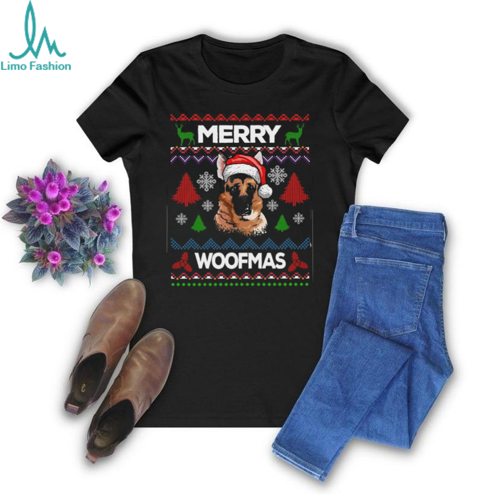 Merry Woofmas Ugly Sweater Christmas German Shepherd Lover Sweatshirt German Shepherd T Shirt Merry Woofmas Ugly Sweater Christmas German Shepherd Lover Sweatshirt German Shepherd T Shirt