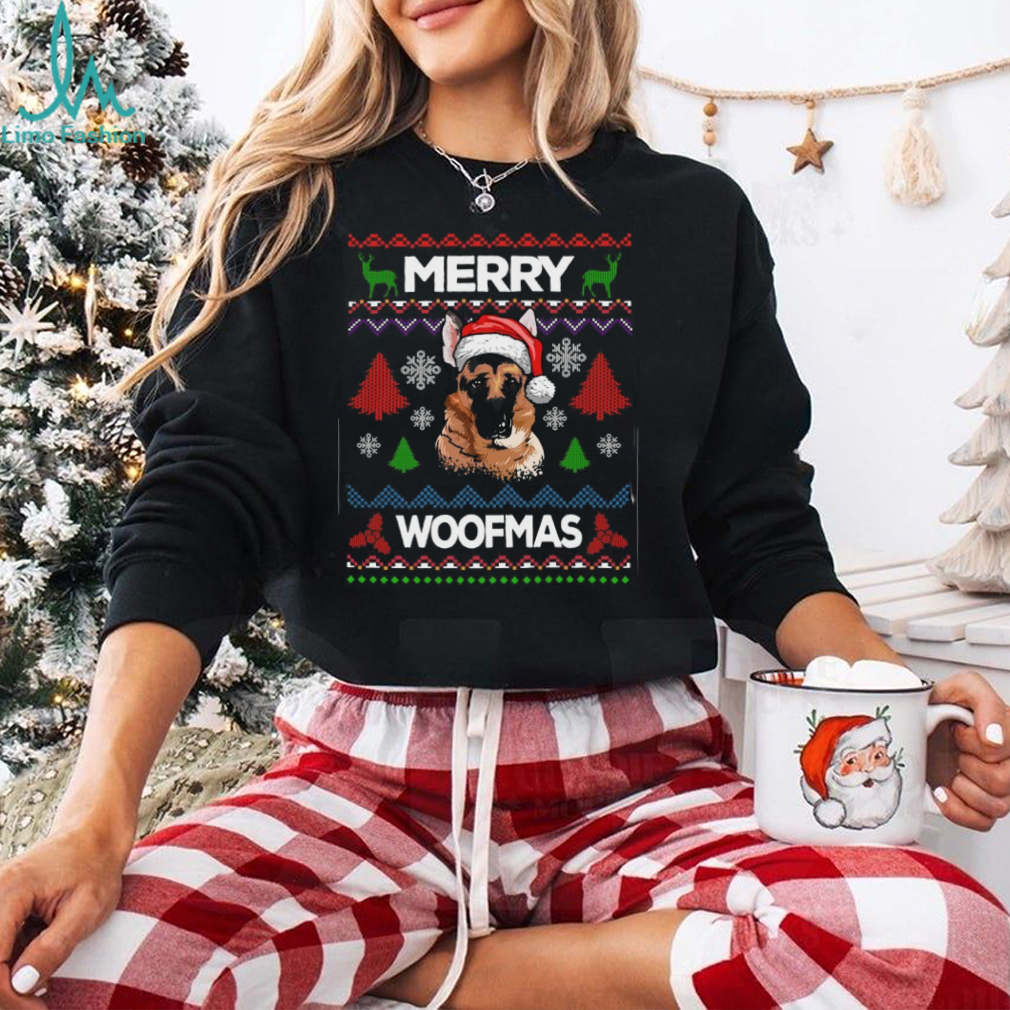 Merry Woofmas Ugly Sweater Christmas German Shepherd Lover Sweatshirt German Shepherd T Shirt Merry Woofmas Ugly Sweater Christmas German Shepherd Lover Sweatshirt German Shepherd T Shirt