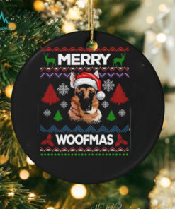 Merry Woofmas Ugly Sweater Christmas German Shepherd Lover Sweatshirt German Shepherd T Shirt